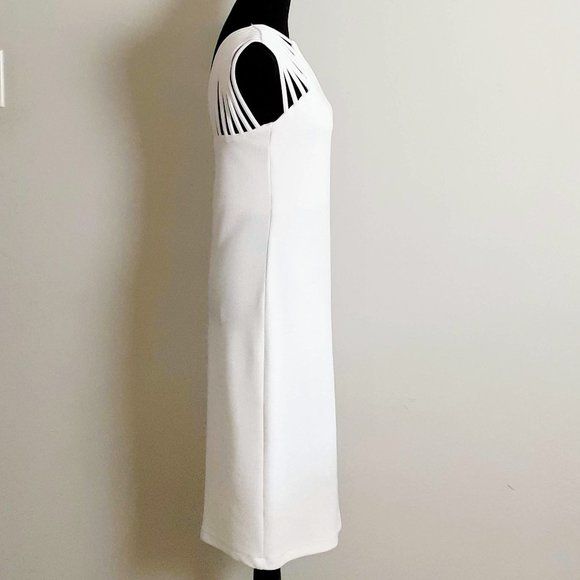 Midi Body-con Sleeveless Off-White  Dress Size M - Picture 3 of 4